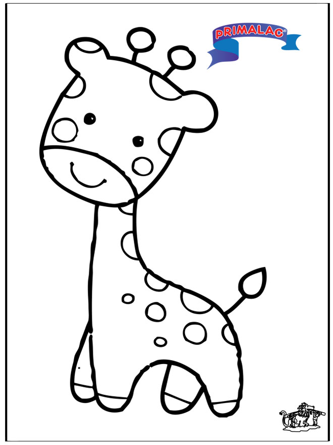 Primalac giraffe - Kleurplaten dierentuin
